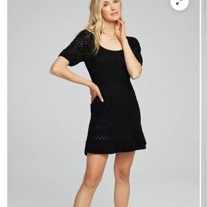 Chic Black Knit Mini Dress